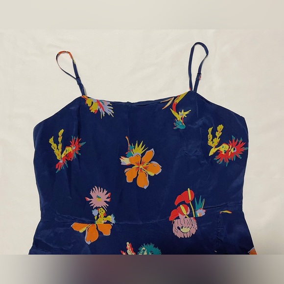 Madewell Silk Ruffle-Wrap Cami Dress in Bird of Paradise - Picture 5 of 16